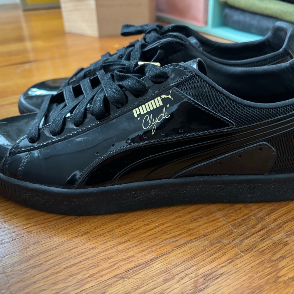 Puma Clyde Glossy Black Sneakers